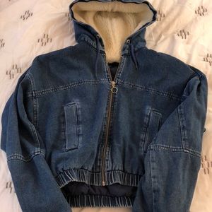 BDG Jean Hoodie ZIP Up NWOT